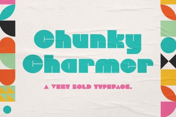 Chunky Charmer: Bold Display Font for Impactful Design