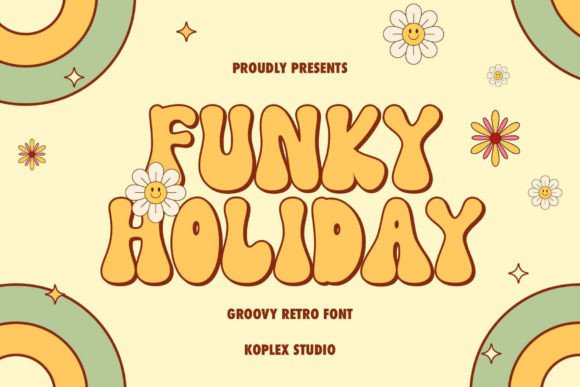 Funky Holiday Font for 70s-Inspired Campaign Graphics