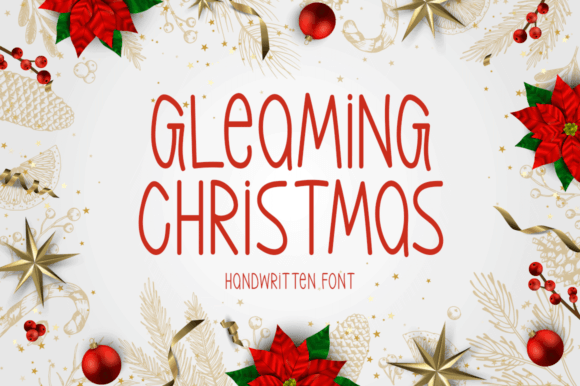 Gleaming Christmas Font for Festive Handmade Designs
