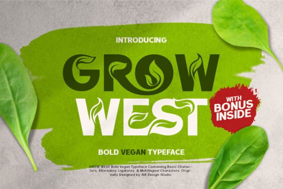 Grow West Display Font for Eco-Conscious Brands