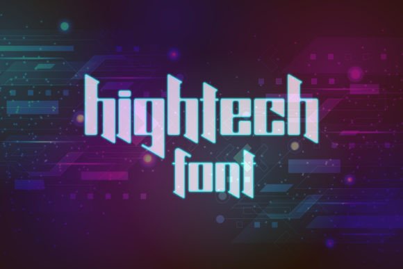 Hightech Font: Bold Industrial Display Typeface for Modern Branding