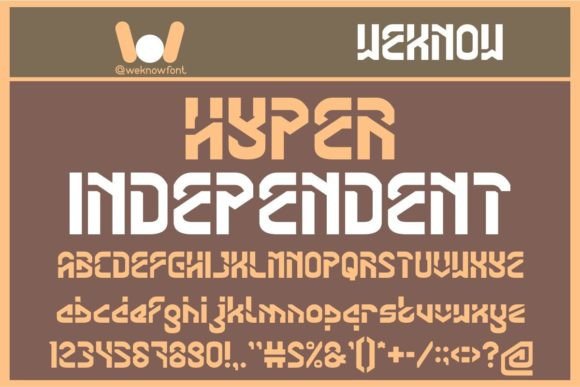 Hyper Independent: A Techno-Scifi Display Font for Bold Branding