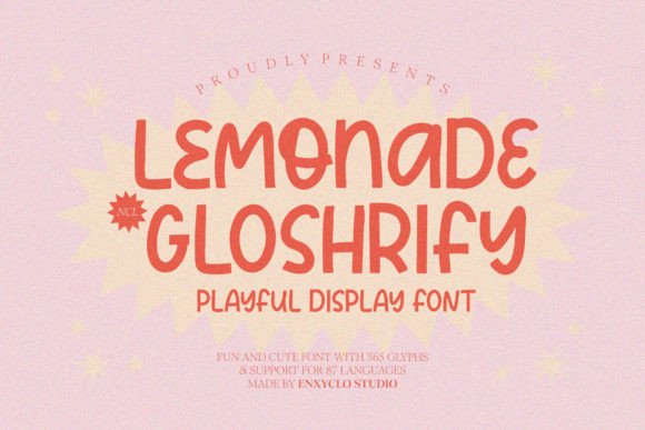 Lemonade Gloshrify: A Playful Display Font That Elevates Your Brand