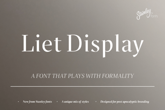 Liet: A Display Font That Bridges Formality and Fluidity