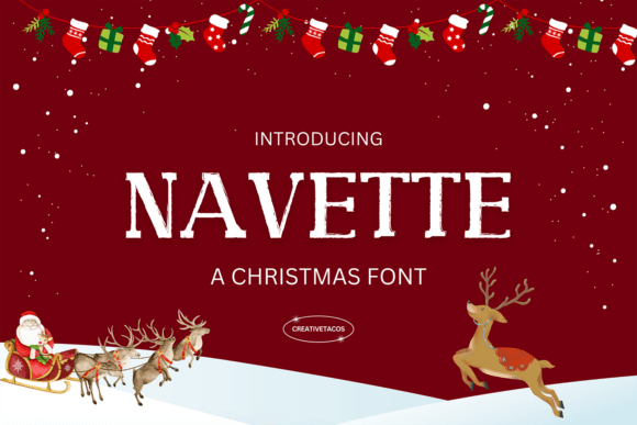 Navette Christmas Font: A Joyful Display Typeface for Festive Editorial Design