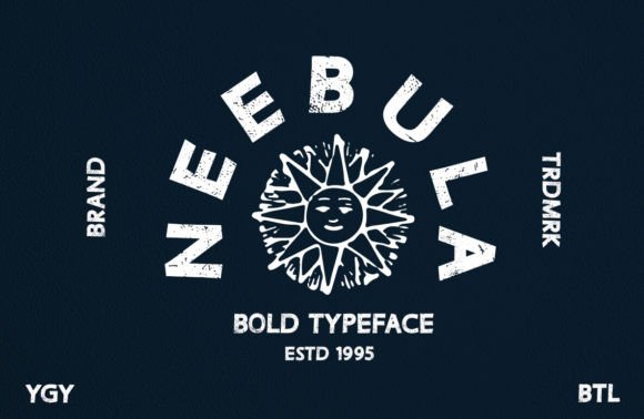 Neebula: A Bold Retro Display Font for Digital Branding