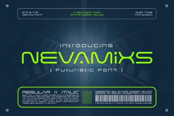 Nevamixs: A Futuristic Display Font for Bold Campaign Visuals