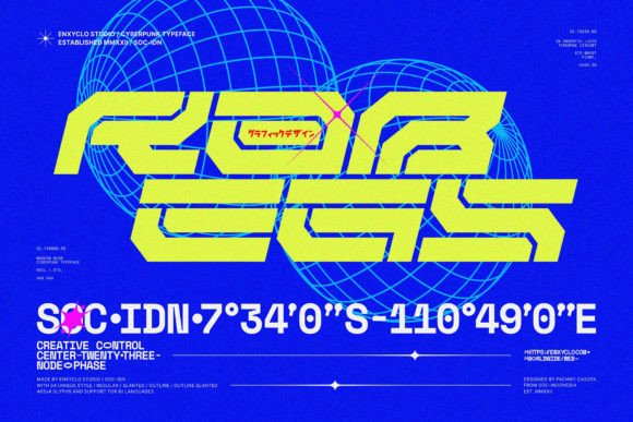 Rabegs Cyberpunk Display Font for Crafters & Sellers