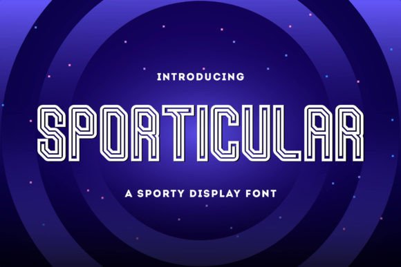 Sporticular Display Font for Crafters & Sellers