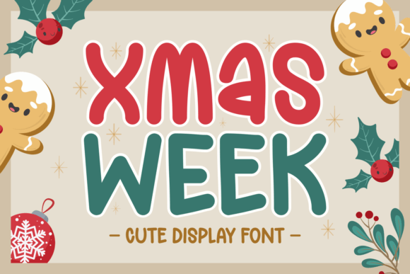 Xmas Week Font for Festive Handmade Design